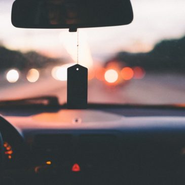 view from a car dashboard